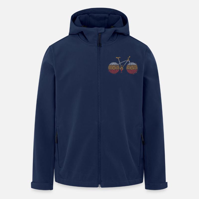 Fahrrad Ritzel retro - Recycelte Männer Softshell-Jacke von Stanley/Stella - Navy