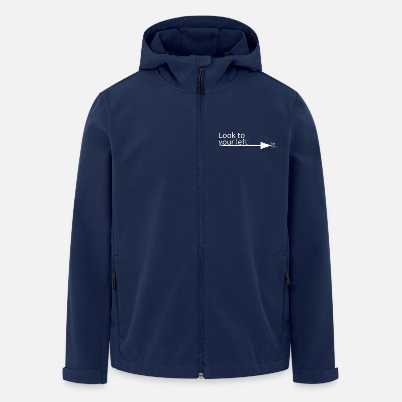Schau nach links - ich sagte links Idiot - Recycelte Männer Softshell-Jacke von Stanley/Stella - Navy