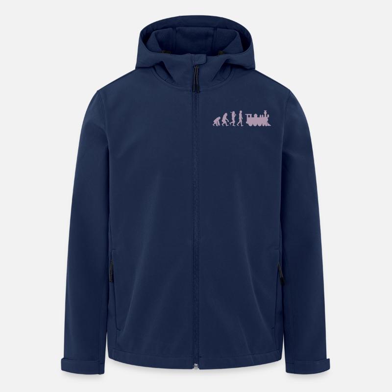 Evolution Railway Locomotive - Men’s Recycled Softshell Jacket by Stanley/Stella - navy