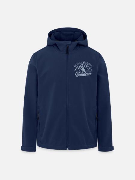 andern mir reichts ich geh wandern - Recycelte Männer Softshell-Jacke von Stanley/Stella - Navy