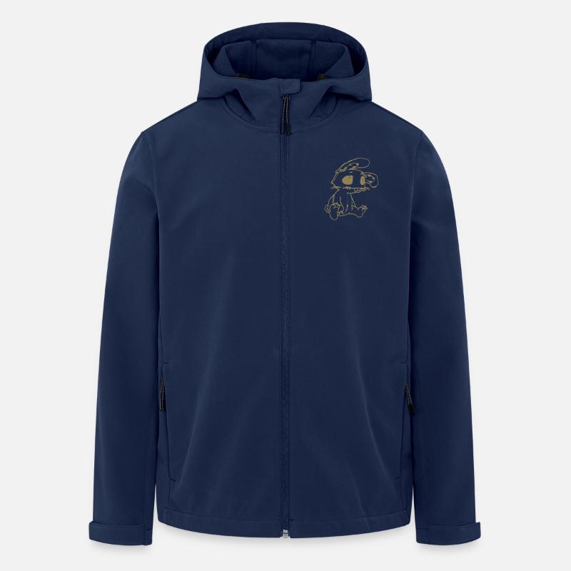 Sad Rabbit - funny emo - Men’s Recycled Softshell Jacket by Stanley/Stella - navy