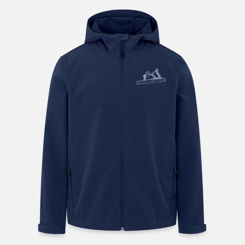 Schreiner Hobel Design - Recycelte Männer Softshell-Jacke von Stanley/Stella - Navy