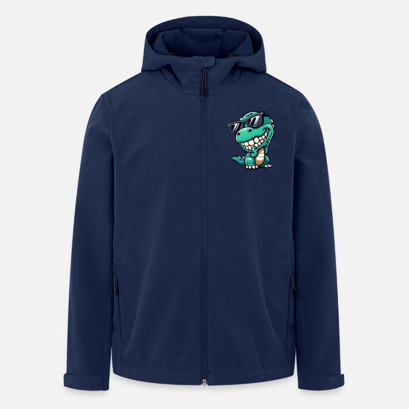 Cooler Dino Trex Cartoon Sonnenbrille schüchternes - Recycelte Männer Softshell-Jacke von Stanley/Stella - Navy