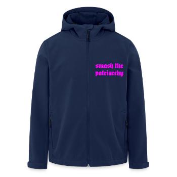 Smash The Patriarchy - Men’s Recycled Softshell Jacket by Stanley/Stella - navy - Front - AI Model Male 185 light (185cm)