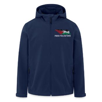 Free Palestine - Men’s Recycled Softshell Jacket by Stanley/Stella - navy - Front - AI Model Male 185 light (185cm)