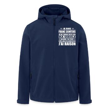 Franc comtois Ich halte meinen Mund nicht zu frank comté - Recycelte Männer Softshell-Jacke von Stanley/Stella - Navy - Vorne - AI Model Male 185 light (185cm)