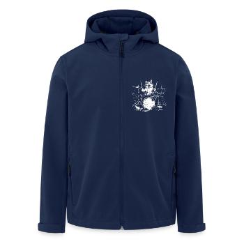 Cat Drums Drummer Drums Drummer Rock - Men’s Recycled Softshell Jacket by Stanley/Stella - navy - Front - AI Model Male 185 light (185cm)