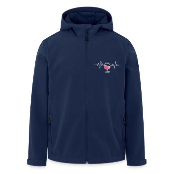Wine heartbeat rosé wine red wine - Men’s Recycled Softshell Jacket by Stanley/Stella - navy - Front - AI Model Male 185 light (185cm)