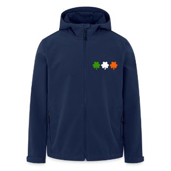 Irland Flagge Kleeblatt - Recycelte Männer Softshell-Jacke von Stanley/Stella - Navy - Vorne - AI Model Male 185 light (185cm)