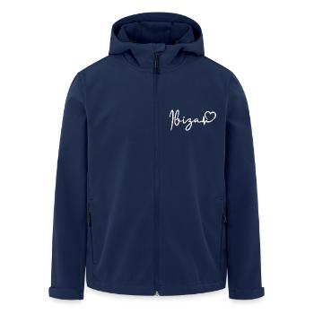 Ibiza Herzschlag - Recycelte Männer Softshell-Jacke von Stanley/Stella - Navy - Vorne - AI Model Male 185 light (185cm)