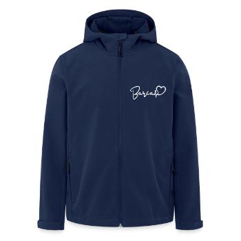 Barca Heartbeat Spain Barcelona - Men’s Recycled Softshell Jacket by Stanley/Stella - navy - Front - AI Model Male 185 light (185cm)