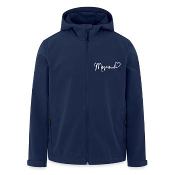 Moscou Heartbeat Russie Moscou - Veste softshell homme en polyester recyclé Stanley/Stella - marine - Devant - AI Model Male 185 light (185cm)
