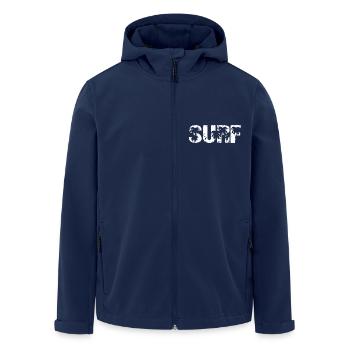 Surf Palm Surfing Surfers - Men’s Recycled Softshell Jacket by Stanley/Stella - navy - Front - AI Model Male 185 light (185cm)