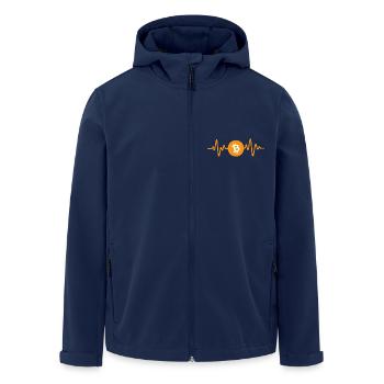 Bitcoin heartbeat - Men’s Recycled Softshell Jacket by Stanley/Stella - navy - Front - AI Model Male 185 light (185cm)