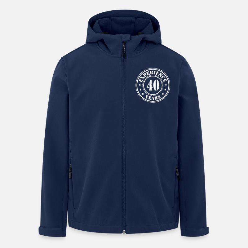 40 ans d'expérience - Veste softshell homme en polyester recyclé Stanley/Stella - marine