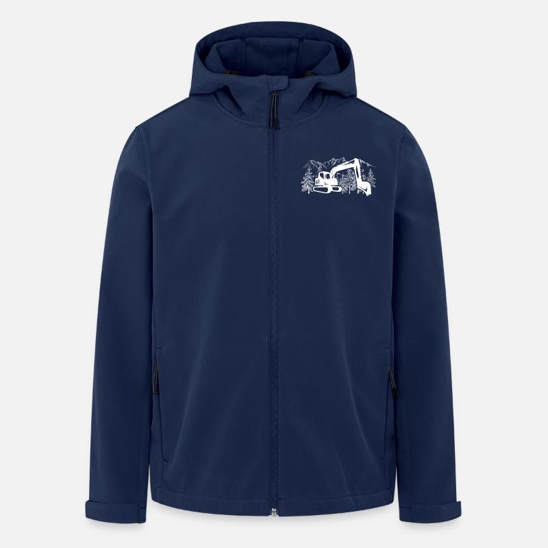 Baggerfahrer geschenkideen - Recycelte Männer Softshell-Jacke von Stanley/Stella - Navy