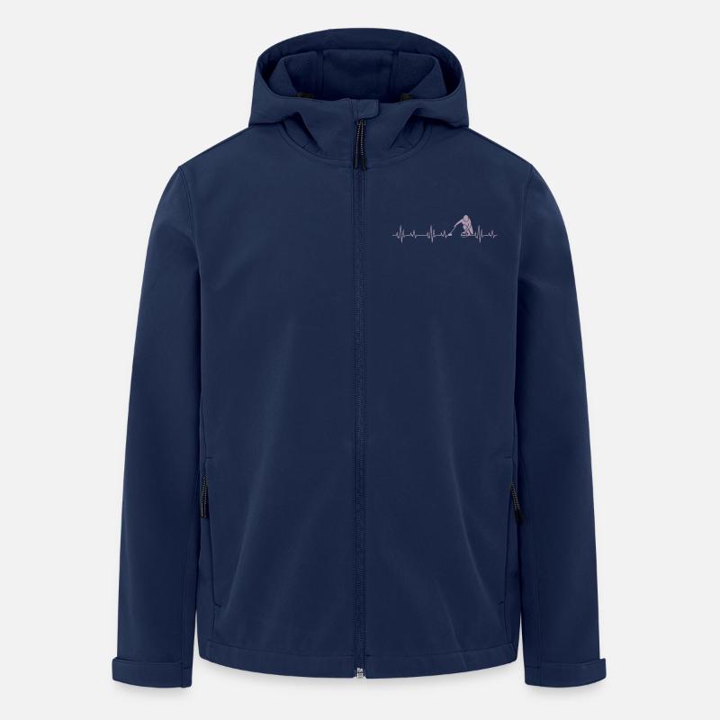 Idées cadeaux Curling Heartbeat - Veste softshell homme en polyester recyclé Stanley/Stella - marine
