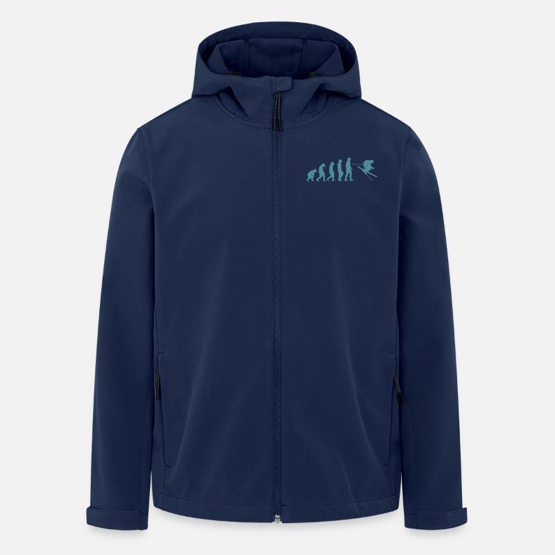 Ski Evolution Tshirt - Men’s Recycled Softshell Jacket by Stanley/Stella - navy