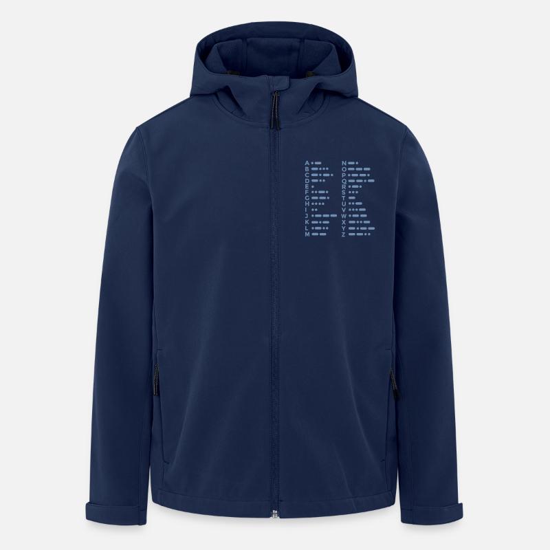 Morse Alphabet - Men’s Recycled Softshell Jacket by Stanley/Stella - navy