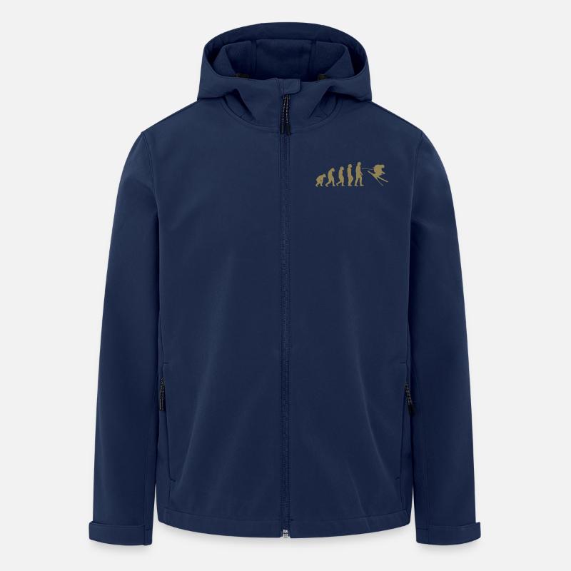 Ski Evolution Tshirt - Men’s Recycled Softshell Jacket by Stanley/Stella - navy