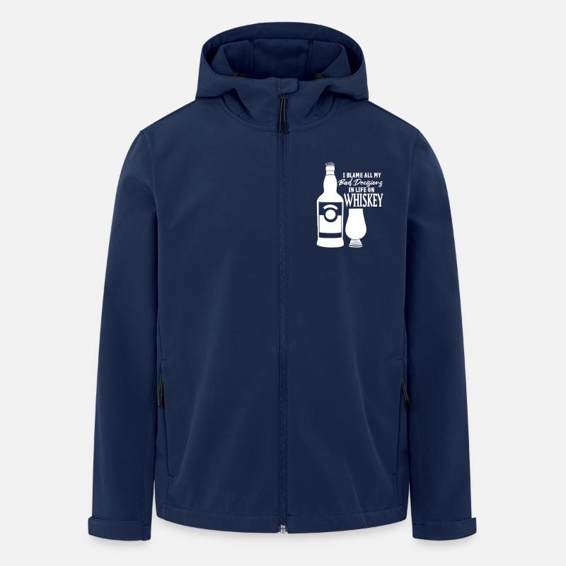 Schlechte Entscheidungen Whiskey Sprüche - Recycelte Männer Softshell-Jacke von Stanley/Stella - Navy