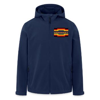 Germany - Men’s Recycled Softshell Jacket by Stanley/Stella - navy - Front - AI Model Male 185 light (185cm)