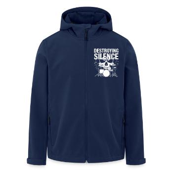 Drums Drummer Destroy Silence Rockband - Men’s Recycled Softshell Jacket by Stanley/Stella - navy - Front - AI Model Male 185 light (185cm)