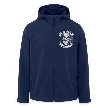 Old Man Drumming Opa spielt Schlagzeug - Recycelte Männer Softshell-Jacke von Stanley/Stella - Navy - Vorne - AI Model Male 185 light (185cm)