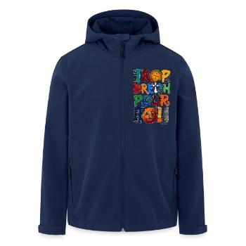 Trop breizh pour toi - Veste softshell homme en polyester recyclé Stanley/Stella - marine - Devant - AI Model Male 185 light (185cm)