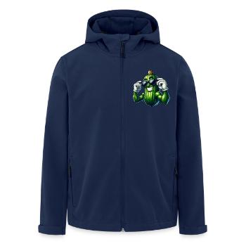 Cool Cucumber Pickle Vegetables Cartoon - Men’s Recycled Softshell Jacket by Stanley/Stella - navy - Front - AI Model Male 185 light (185cm)
