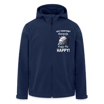 Roller Coaster Make Me Happy - Recycelte Männer Softshell-Jacke von Stanley/Stella - Navy - Vorne - AI Model Male 185 light (185cm)