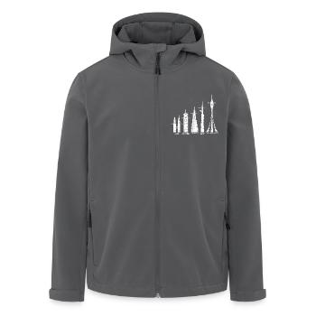 Tallest Skyscrapers Clouds Buildings Mega Towers - Men’s Recycled Softshell Jacket by Stanley/Stella - anthracite - Front - AI Model Male 185 light (185cm)
