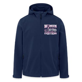 Strong women deserve everything International Women's Day - Men’s Recycled Softshell Jacket by Stanley/Stella - navy - Front - AI Model Male 185 light (185cm)