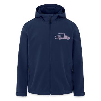 Abschlepper Evolution Silhouette Minimalistisch - Recycelte Männer Softshell-Jacke von Stanley/Stella - Navy - Vorne - AI Model Male 185 light (185cm)
