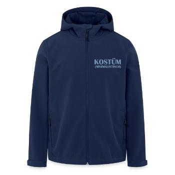 Minimalistisches Kostüm Karneval Fasching - Recycelte Männer Softshell-Jacke von Stanley/Stella - Navy - Vorne - AI Model Male 185 light (185cm)