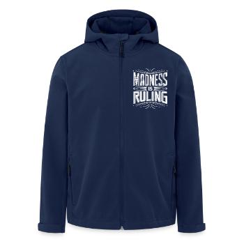 La folie règne sur le monde Motivation Espoir - Veste softshell homme en polyester recyclé Stanley/Stella - marine - Devant - AI Model Male 185 light (185cm)
