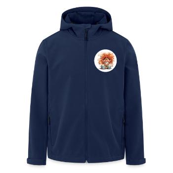 Drummer - Recycelte Männer Softshell-Jacke von Stanley/Stella - Navy - Vorne - AI Model Male 185 light (185cm)
