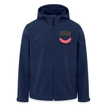 Banane Times are changing - Recycelte Männer Softshell-Jacke von Stanley/Stella - Navy - Vorne - AI Model Male 185 light (185cm)