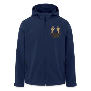 Hands off - Recycelte Männer Softshell-Jacke von Stanley/Stella - Navy - Vorne - AI Model Male 185 light (185cm)