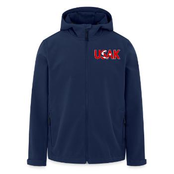 Usak Drapeau de la Turquie - Veste softshell homme en polyester recyclé Stanley/Stella - marine - Devant - AI Model Male 185 light (185cm)