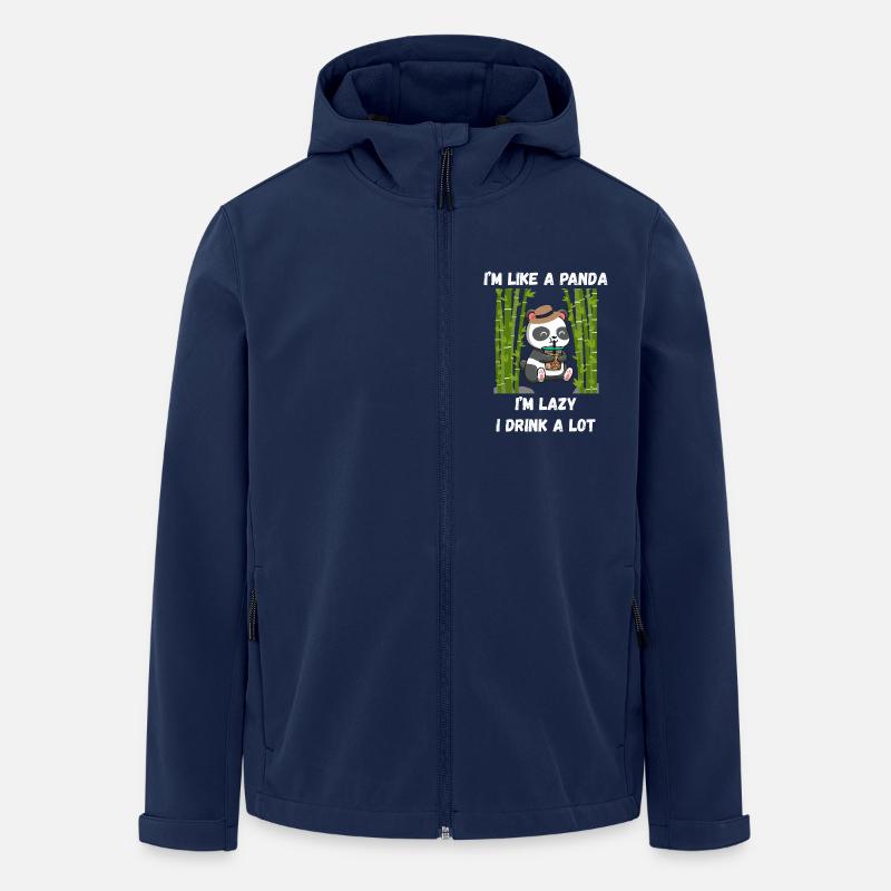 Lazy-Panda-Modus - Recycelte Männer Softshell-Jacke von Stanley/Stella - Navy