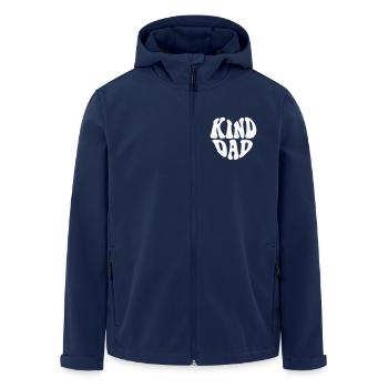 Logo du cœur de papa gentil - Couleur personnalisable - Veste softshell homme en polyester recyclé Stanley/Stella - marine - Devant - AI Model Male 185 light (185cm)