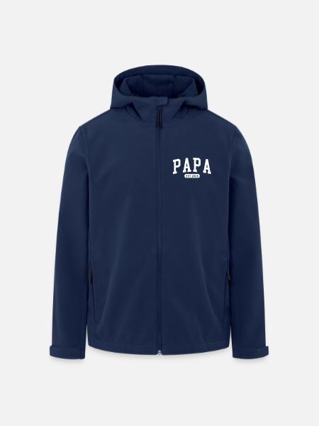 Papa est. 2026 Geschenk – Stolzer Vater Design - Recycelte Männer Softshell-Jacke von Stanley/Stella - Navy