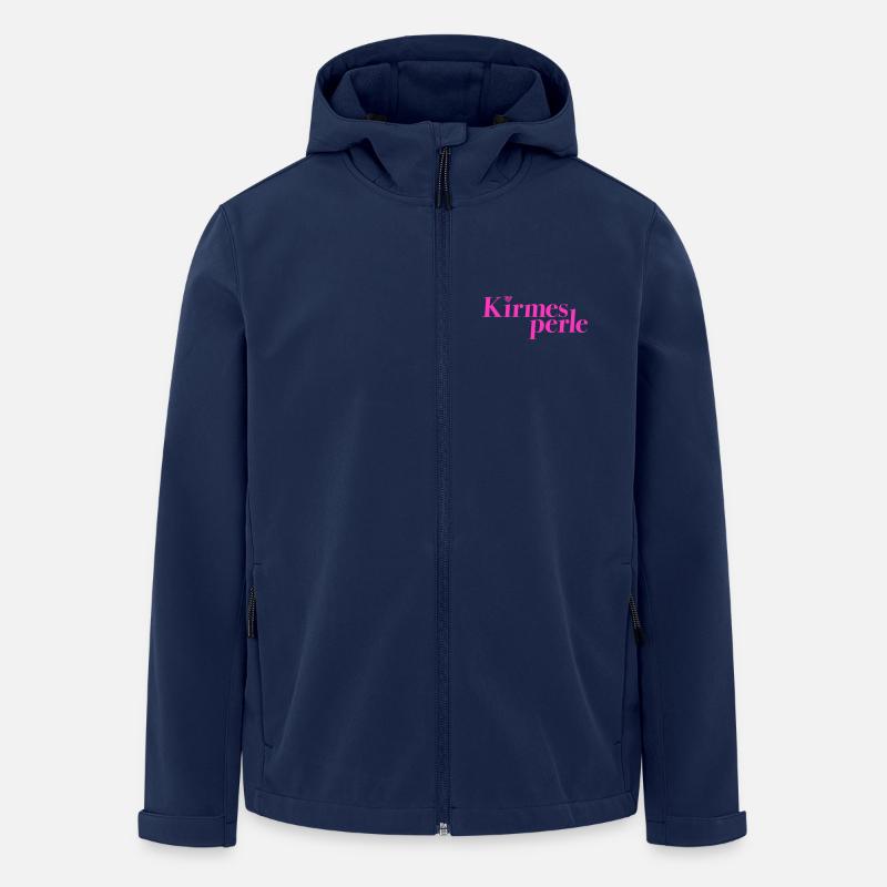 Kirmesperle Pink Glanz - Recycelte Männer Softshell-Jacke von Stanley/Stella - Navy