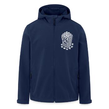 Frisches Popcorn - knusprig, lecker - Geschenk - Recycelte Männer Softshell-Jacke von Stanley/Stella - Navy - Vorne - AI Model Male 185 light (185cm)