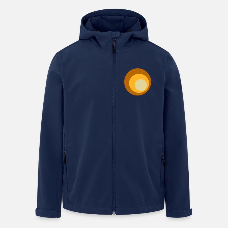 70s pattern - Men’s Recycled Softshell Jacket by Stanley/Stella - navy