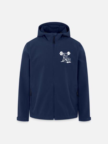 Bankdrücken Krafttraining Silhouette - Recycelte Männer Softshell-Jacke von Stanley/Stella - Navy