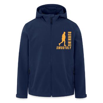Running Running Smoothly Marathon Runner - Recycelte Männer Softshell-Jacke von Stanley/Stella - Navy - Vorne - AI Model Male 185 light (185cm)