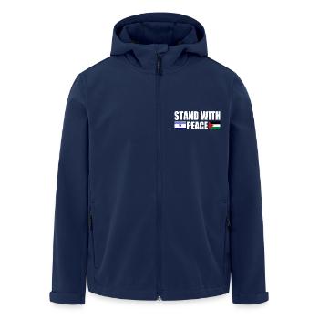 Stand with peace israel free palestine - Men’s Recycled Softshell Jacket by Stanley/Stella - navy - Front - AI Model Male 185 light (185cm)