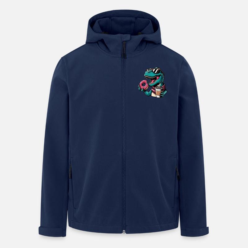 Sweet Dino T-Rex Donut Café - Veste softshell homme en polyester recyclé Stanley/Stella - marine